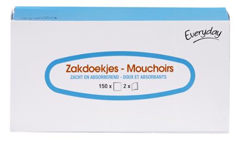 MOUCHOIR EN PAPIER BOITE DE 150 PIECES