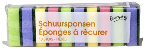 EPONGE A RECURER MULTICOULEUR x10