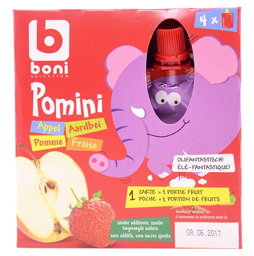 COMPOTE DE POMME/FRAISE EN GOURDE 4 x90G
