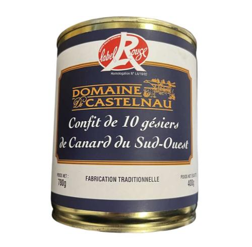 CONFIT DE 10 GESIERS DE CANARD DU SUD OUEST 780G