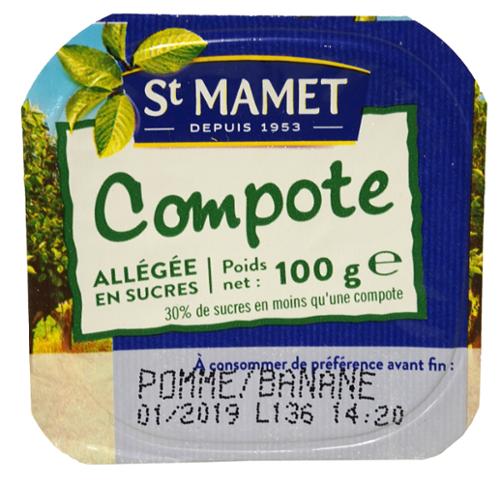 COMPOTE DE POMME/BANANE 100G x 120