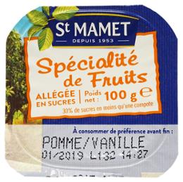 COMPOTE DE POMME/VANILLE 100G x 120