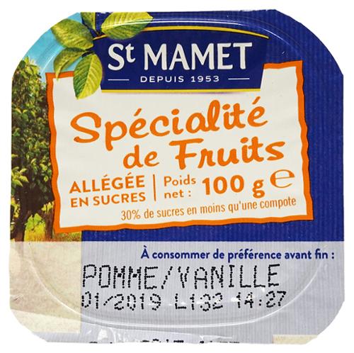 COMPOTE DE POMME/VANILLE 100G x 120
