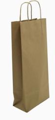 SAC BOUTEILLE BRUN 14x8x38cm X50