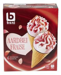 GLACE CORNET A LA FRAISE 120ML 6PC