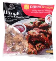 WINGS DE POULET PANE BARBECUE 1KG