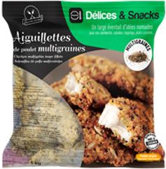 AIGUILLETTES DE POULET PANEES GRAINES 1KG