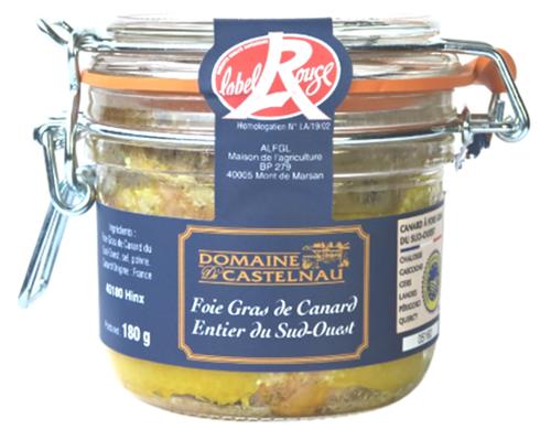 FOIE GRAS DE CANARD ENTIER LABEL ROUGE 180g