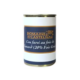 COU DE CANARD FARCI AU FOIE GRAS DE CANARD 20% 400g