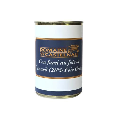 COU DE CANARD FARCI AU FOIE GRAS DE CANARD 20% 400g
